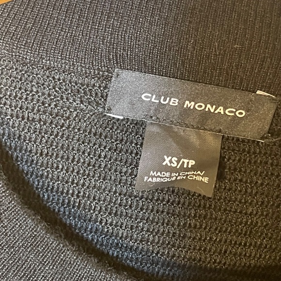Club Monaco Black Sweater long sleeve Wool - Picture 5 of 8